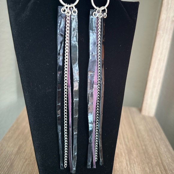 Leather Handmade Earrings - Picture 4 of 6